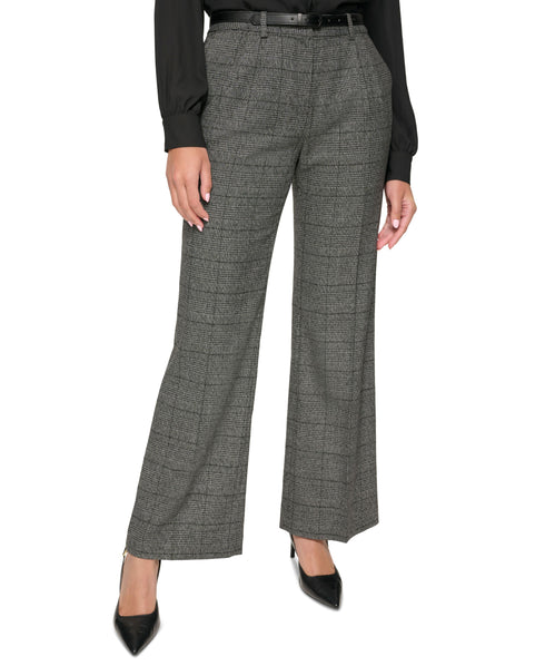 Petite Sleeveless Pleat-Neck Top, Pleat-Neck Cami, & Wide Leg Pants